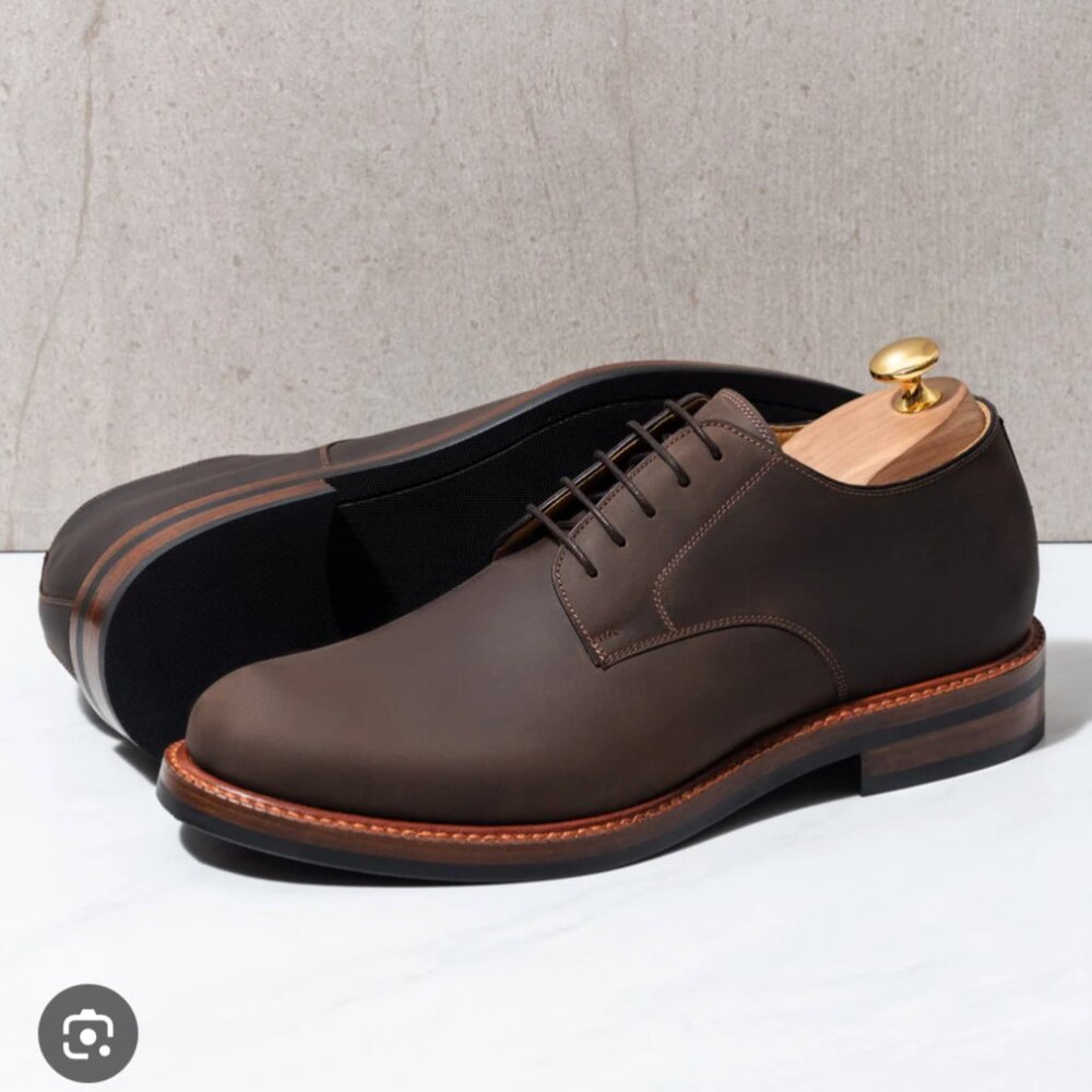 Beckett Simonon Men's Classic Handcrafted Pull-Up Leather Dunham Derby Brown 11B